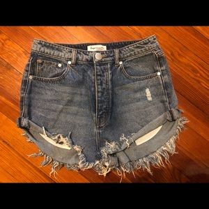Impressions Boutique High Waist Fringe Shorts